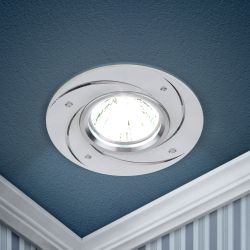 KL43 WH/1 Светильник ЭРА Светильник ЭРА литой алюминевый MR16,12V/220V, 50W белый | Алюминиевые встраиваемые светильники