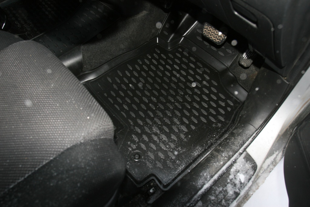 Коврики Standard, 3D в салон TOYOTA Wish, 2003-2009, передний привод, П.Р., 5 шт. (полиуретан, чёрные) Element.CARTYT00005