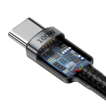 Type-C Кабель Baseus Cafule Flash Charging Type-C For Type-C Cable PD2.0 100W (20V/5A) 2m - Gray+Black