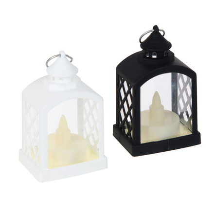 СНОУ БУМ Светильник декор. LED в виде фонаря, 5,5x4,5x9см, PP, 3хAG10, 1 режим, 2 дизайна