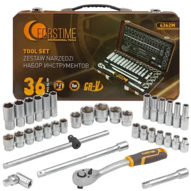 Набор инструментов 36пр. 1/2''6pt FORSTIME FT-4362M