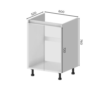 Кухня Модуль НМ 600 нижний Тауп / Каштан