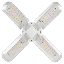 Фитолампа для растений светодиодная ЭРА GREEN LINE ФИТО-40W-PL-E27-GR 4-х лепестковая красно-синего спектра 40 Вт Е27 | Фитолампы Е27