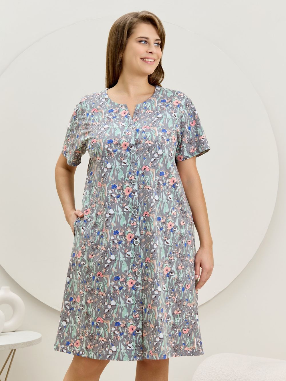 Халат Рейна Виотекс СЕРЫЙ