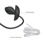 Надувной анальный расширитель Baile Manson, вибрация, 9,6 см