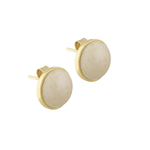 Серьги пусеты Possebon Pearl Amazonite Beige A1992.12 BR/G