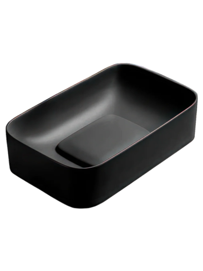 Раковина накладная (матовая черная) WeltWasser WW ELBACH 78575-50 MT-BL 505x380x150