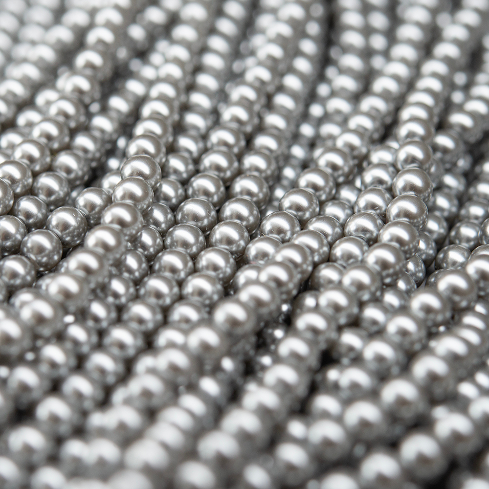 Хрустальный жемчуг, оттенок "Пепельная дымка", шар 4мм