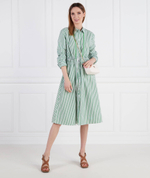 Платье ORG CO STRIPE MIDI SHIRT-DRESS Tommy Hilfiger - зеленый(WW0WW37955)