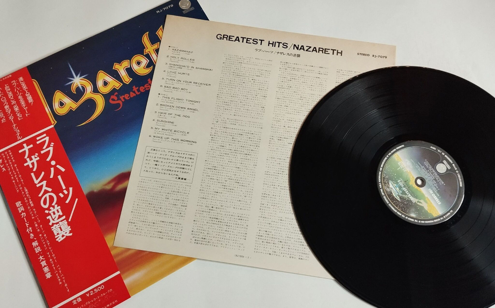 Винтажная виниловая пластинка LP Nazareth Greatest Hits (Japan 1976) (Obi)