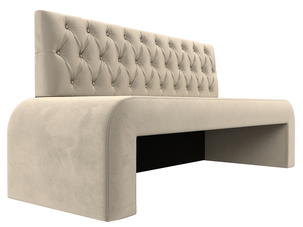 Диван кухонный прямой Кармен Люкс, Бежевый, Микровельвет, 29509