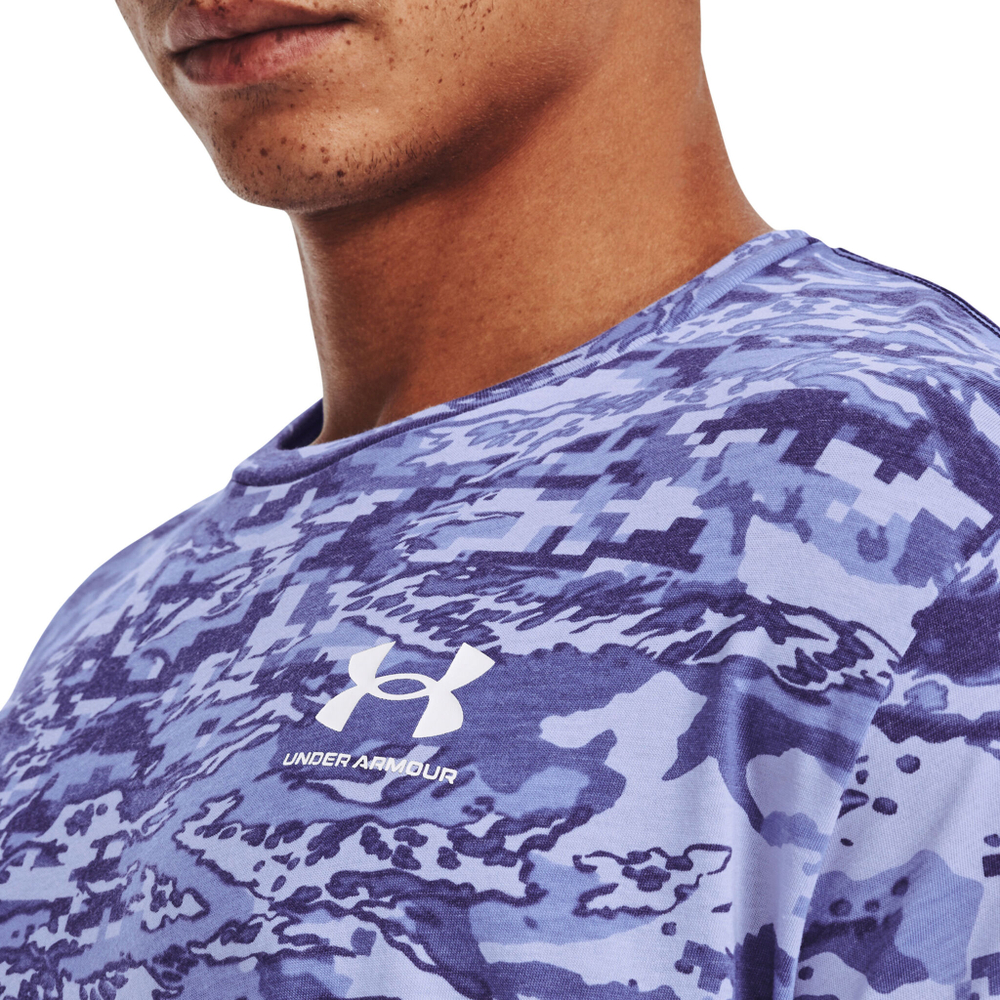 Мужское теннисное поло Under Armour ABC Camo T-Shirt Men - Dark Blue, Blue