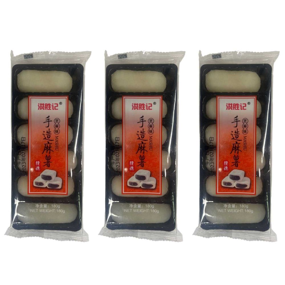 Рисовое пирожное Моти Mashu со вкусом кунжута  180 г, 3 шт