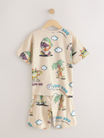 Пижама для мальчика Next AJ0-526, 3 шт., Голубой, Салатовый, Бежевый