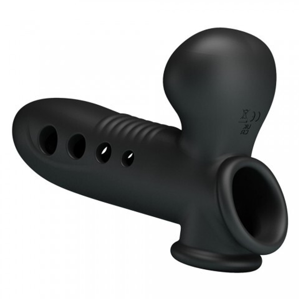 Насадка на пенис с эффектом расширения «Pretty Love Airbag Penis Sleeve Tyronn» черная