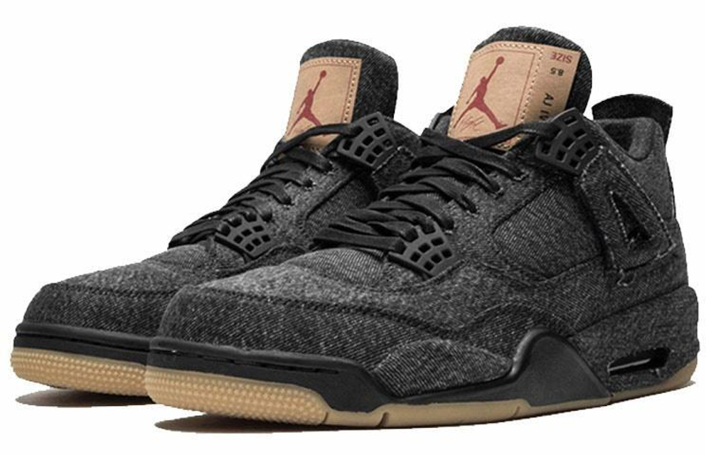 Кроссовки Levis X Jordan Air Jordan 4 Levis Black (Levis Tag)