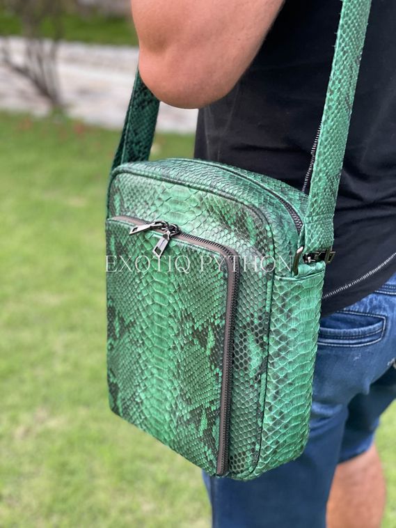 Мужская сумка из кожи питона BG-501