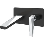 Смеситель для раковины Boheme Venturo 375-B С ВНУТРЕННЕЙ ЧАСТЬЮ черный / хром