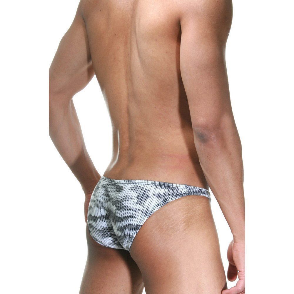 Трусы мужские слипы серые с принтом DARKZONE DZN6425