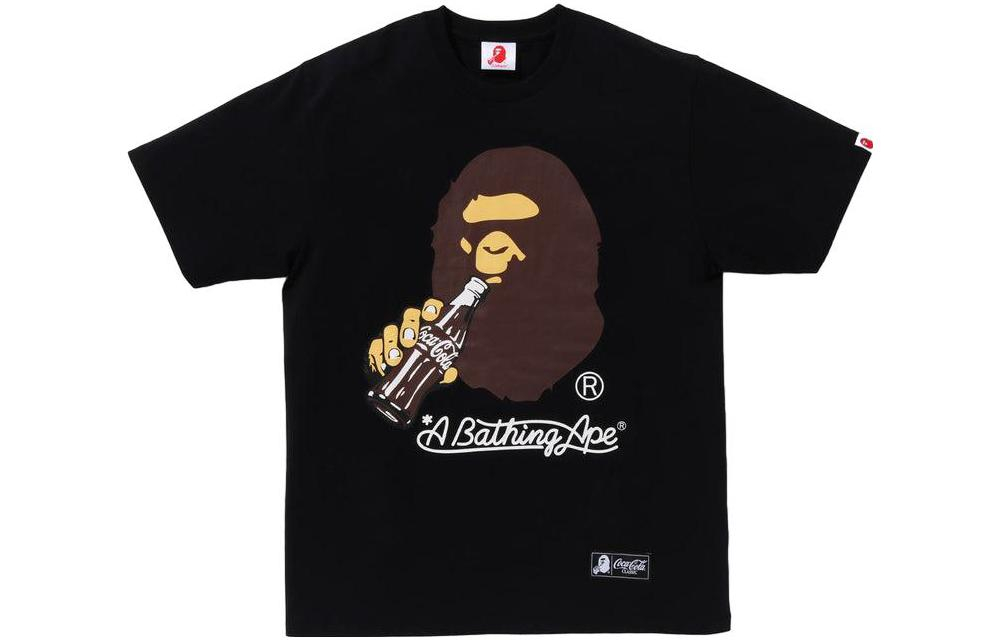 A Bathing Ape X Coca Cola Ape Head Tee черный