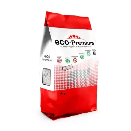 ECO Premium Blue наполнитель комкующийся древесный без запаха 1,9 кг 5 литров