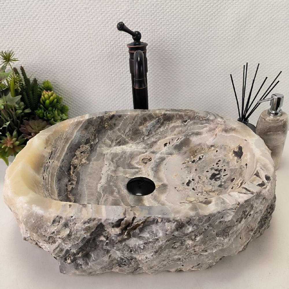 Раковина из оникса Erozy Grey EO-62199 55*42*15 0094