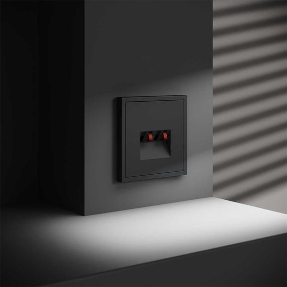 Розетка акустическая встраиваемая Voltum S70 4-местная, (графит) VLS060307