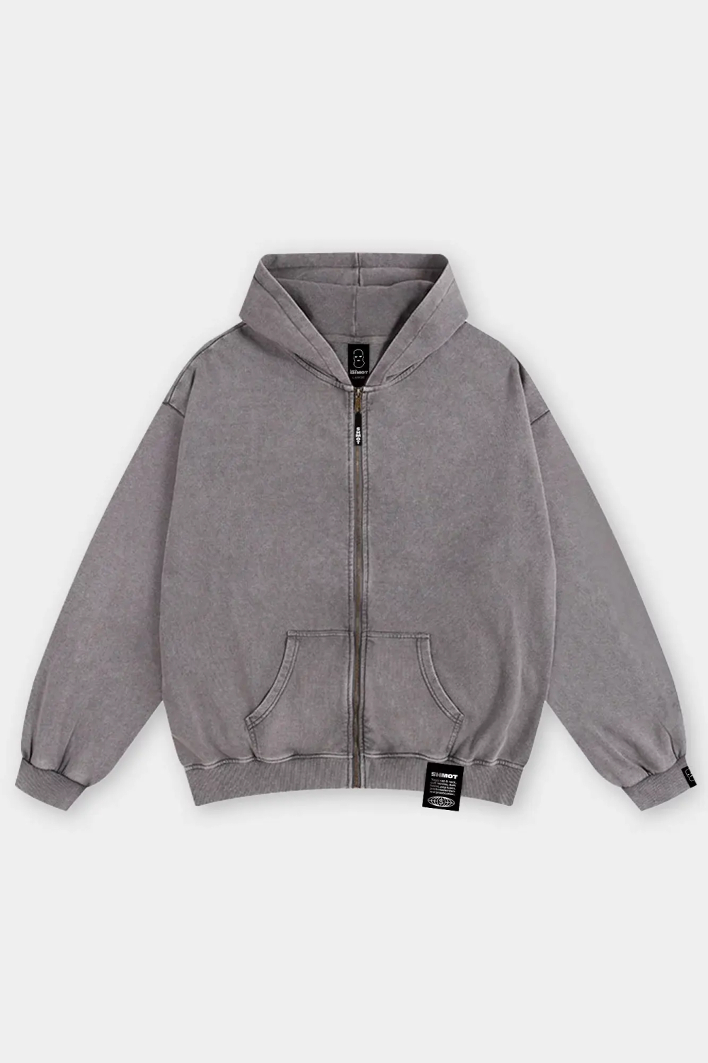 Зиппер SHMOT "BLANK" GARMENT DYE Серый