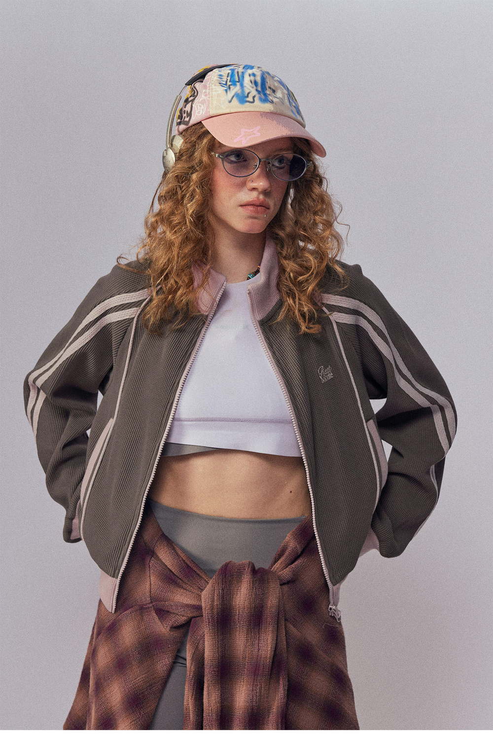 Олимпийка Nothomme Monterest Vintage Sport-Style Waffle Zip-Up Jacket