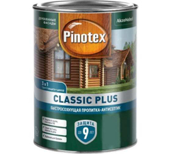 Пропитка декоративная для защиты древесины Pinotex Classic Plus 3 в 1 палисандр 0,9 л.
