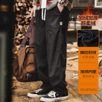 Американские вельветовые брюки для мужчин свободные мужские, брюки мужские весенние и осенние прямые брюки