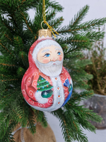 Игрушка стеклянная Дед мороз