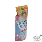 Крем-мыло для тела с экстрактом листьев персика и богатым ароматом NIHON Wins Body Soap peach, мягкая упаковка 340 гр.
