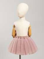 Юбка с бусинками, Темная пудра