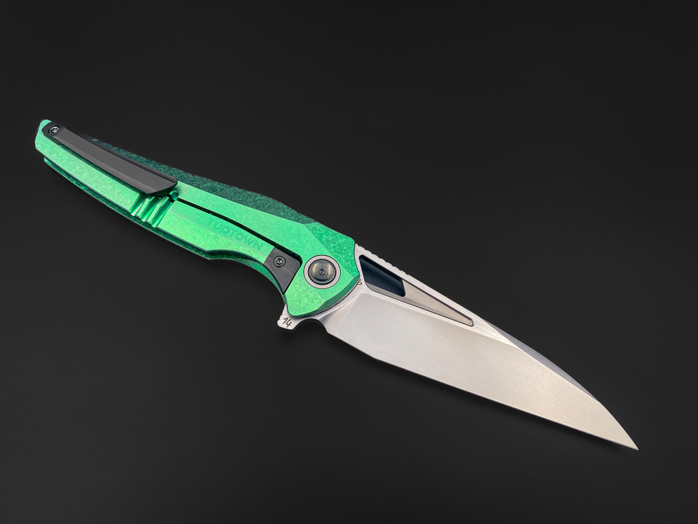 Складной нож Magpie M390 CrystalTi green