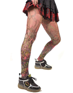 Колготки с оригинальным цветным принтом (Размер: S-M-L) (Цвет: бежевый)