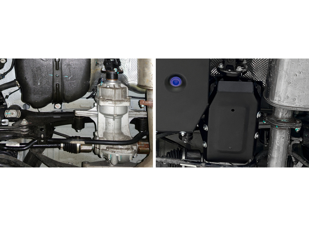 Защита редуктора Rival для Exeed VX РКПП 4WD 2021-н.в., сталь 1.5 мм, с крепежом, штампованная, 111.0954.1
