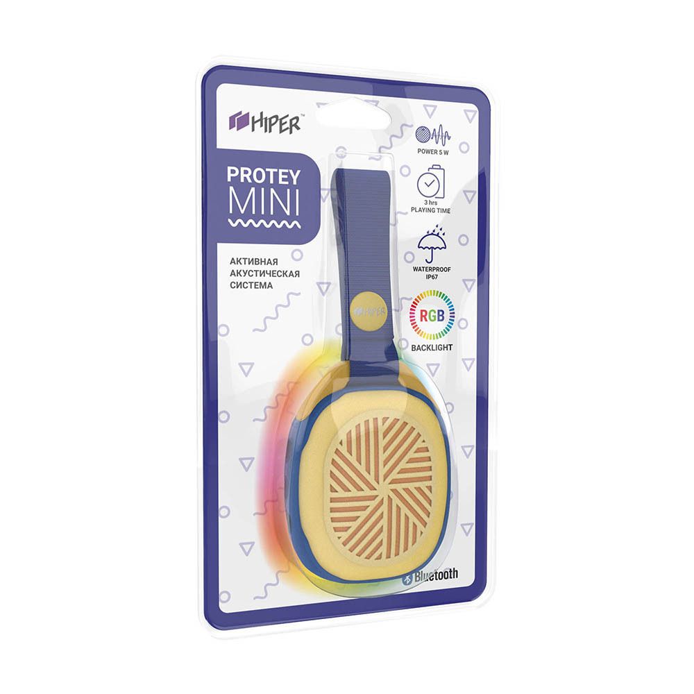 Hiper Protey Mini Blue H-OM1, 5 ВТ,130 Гц - 18 кГц,600 мАч, BT 4
