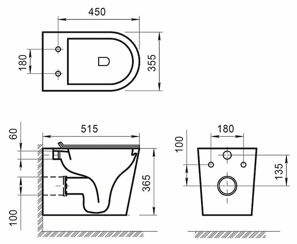 Унитаз BelBagno Flay-R BB053CHR подвесной без сиденья