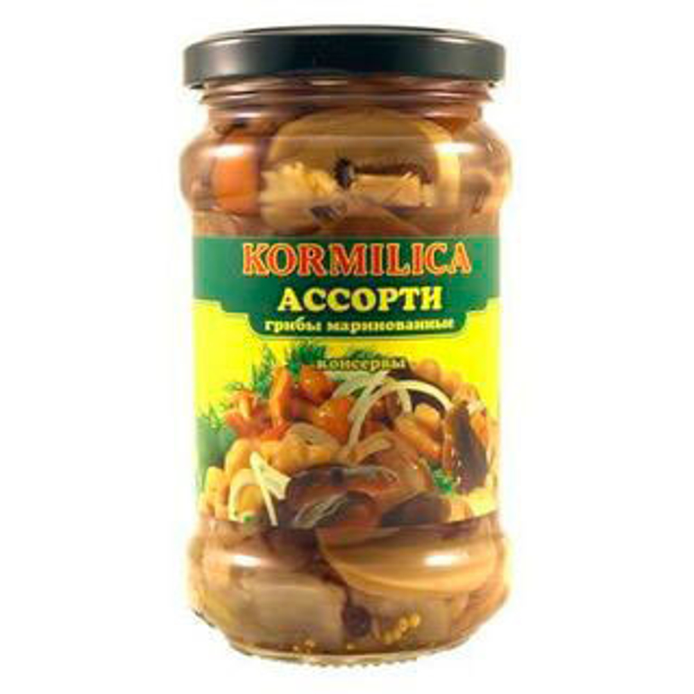 Кормилица Гриб.ассорти маринованные 580 мл СТЕКЛО
