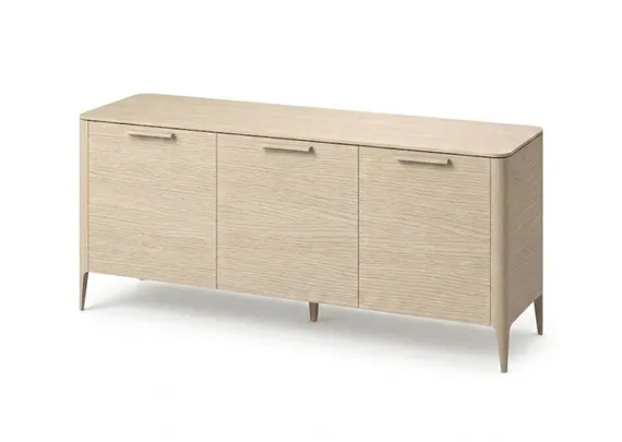 Тумба Type oak 3 двери ширина 160 см (беленый дуб)
