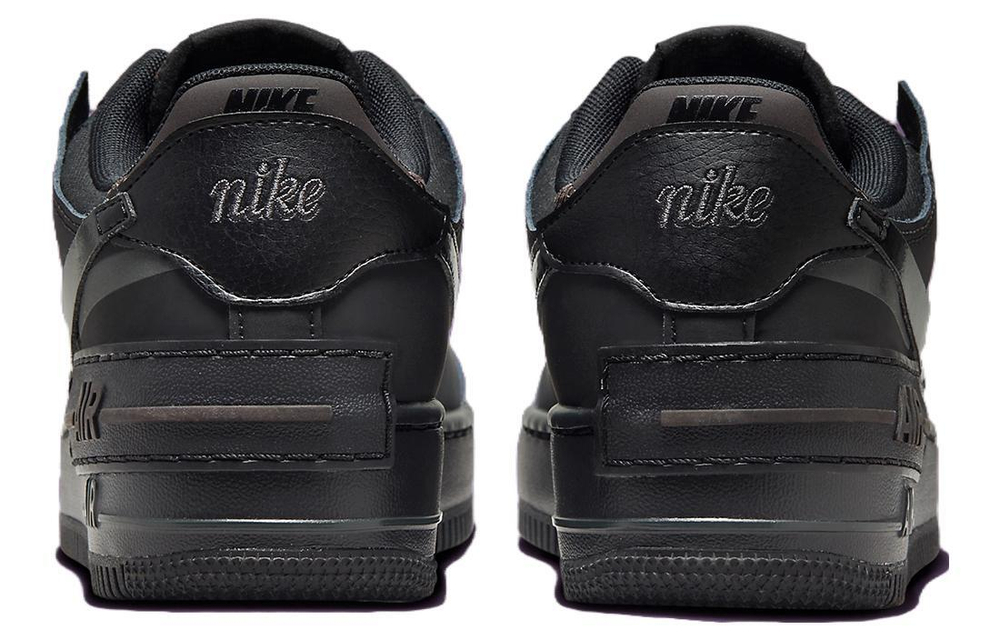 Кроссовки Nike Air Force 1 Shadow "Triple Black" (Женская размерная сетка)