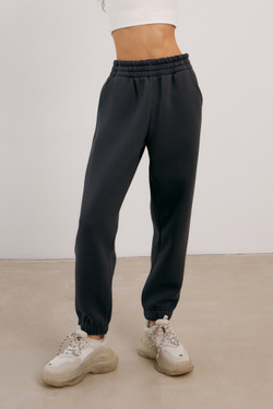 Джоггеры OVERSIZE, с начесом, графит