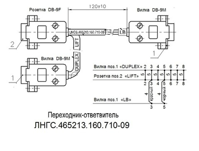 Переходник-ответвитель ЛНГС.465213.160.710-09 (Schindler, Vega парная работа)