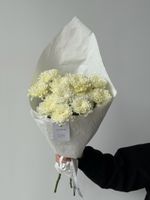 Букет - комплимент с хризантемой в желтом оттенке 3 шт