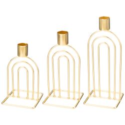 НАБОР ПОДСВЕЧНИКОВ ИЗ 3-Х ШТ. 8Х8Х13,6/17*20,7 СМ