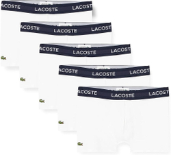 Мужские спортивные боксеры Lacoste Casual Cotton Stretch Boxer 5P - белый
