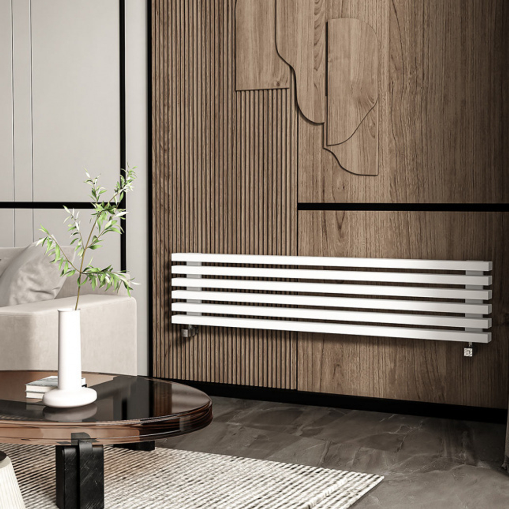 Радиатор WARMMET водяной настенный горизонтальный Luxe 60H (W) БЕЛЫЙ RAL9016