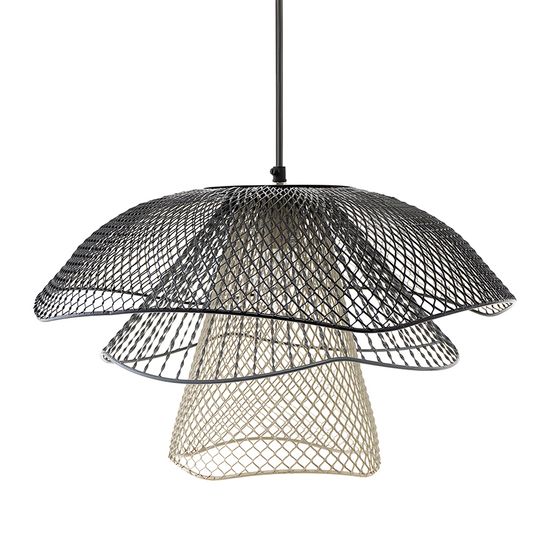 Светильник подвесной vinger, D48х30 см, черный/серый/белый