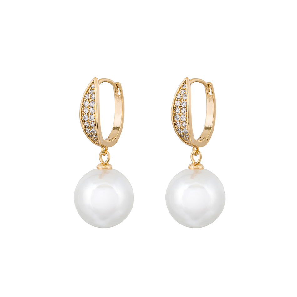 Серьги Fiore Luna WHITE PEARL ABE25386-02 G